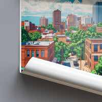 Durham Poster | North Carolina Wall Art | America Decor