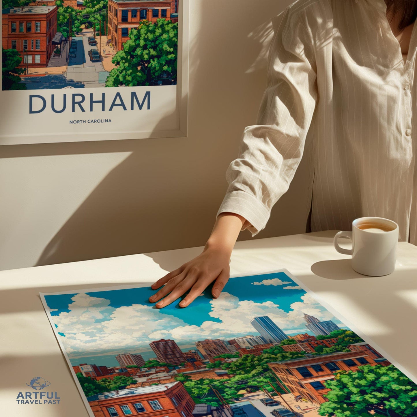 Durham Poster | North Carolina Wall Art | America Decor