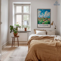 Durham Poster | North Carolina Wall Art | America Decor
