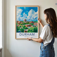 Durham Poster | North Carolina Wall Art | America Decor