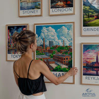 Durham Poster | North Carolina Wall Art | America Decor