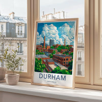 Durham Poster | North Carolina Wall Art | America Decor