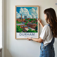 Durham Poster | North Carolina Wall Art | America Decor