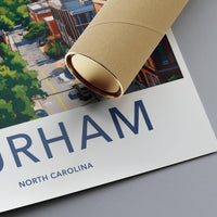 Durham Poster | North Carolina Wall Art | America Decor