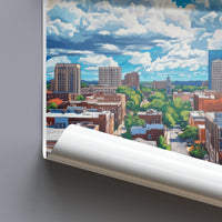 Durham Poster | North Carolina Wall Art | America Decor