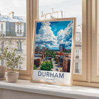 Durham Poster | North Carolina Wall Art | America Decor