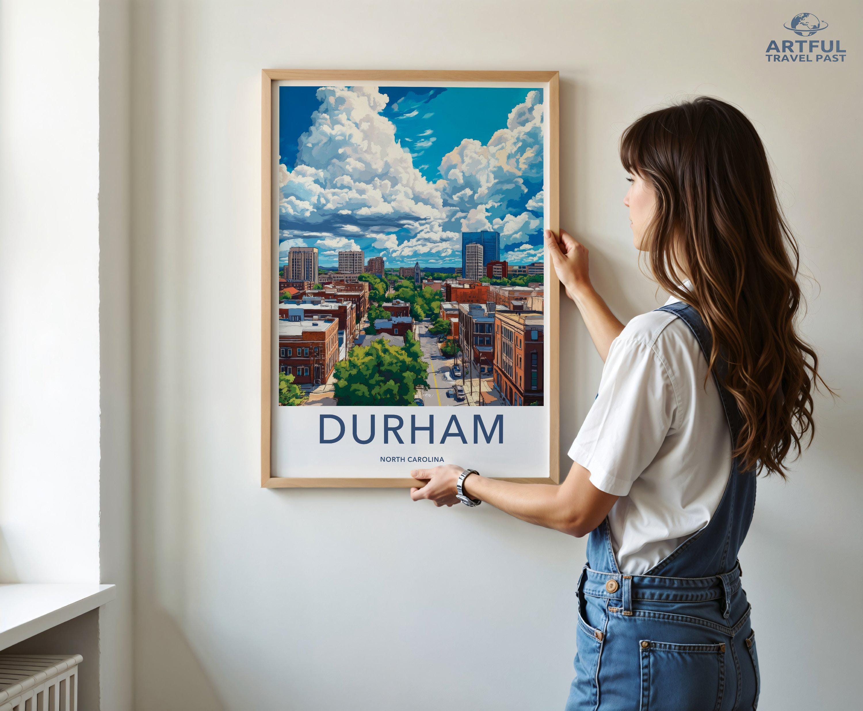Durham Poster | North Carolina Wall Art | America Decor