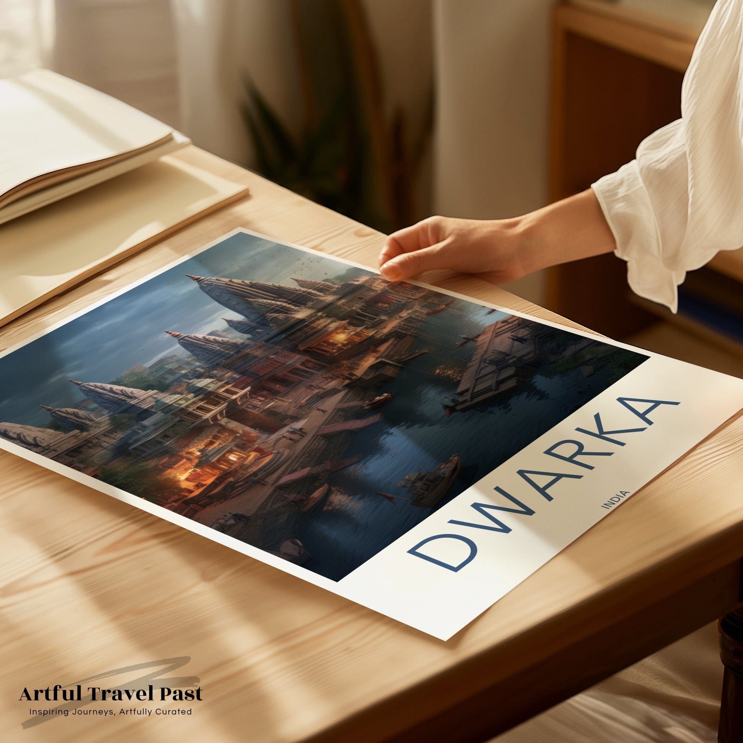 Dwarka Poster | Temple City | India Wall Art