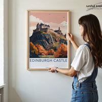 Edinburgh Castle Poster | Scotland Wall Art | UK Decor