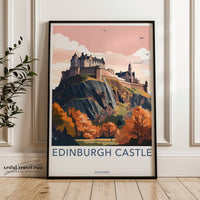 Edinburgh Castle Poster | Scotland Wall Art | UK Decor