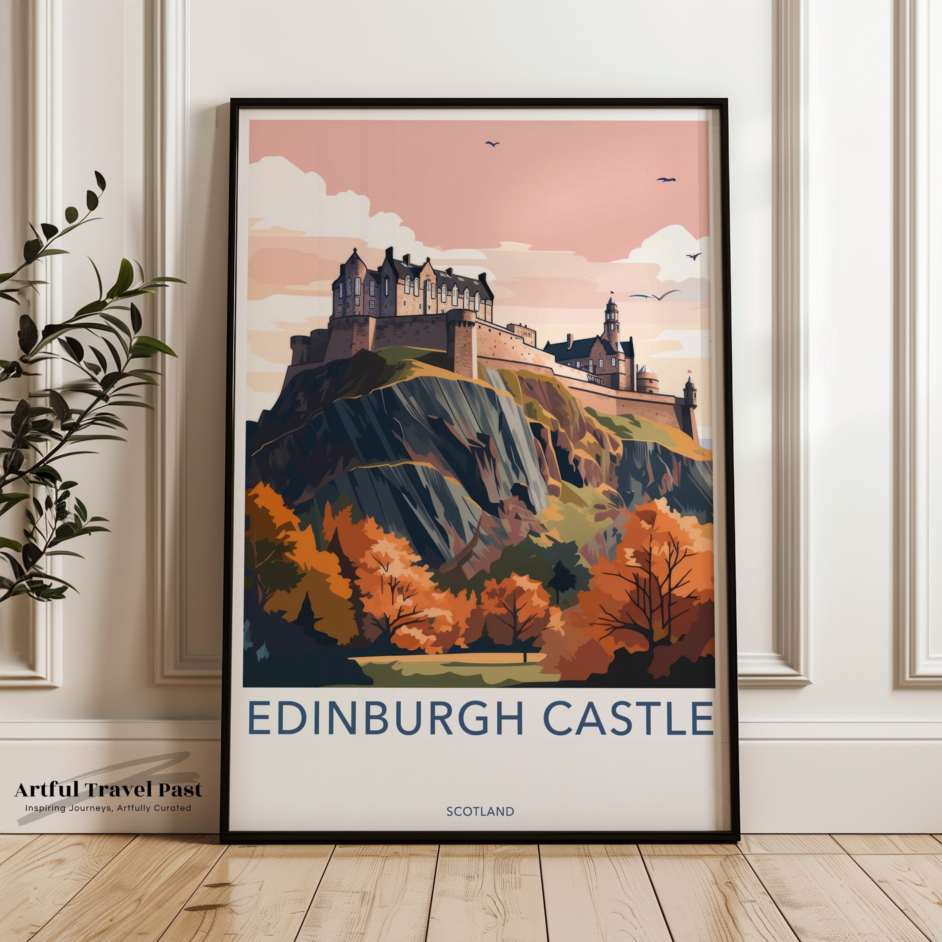 Edinburgh Castle Poster | Scotland Wall Art | UK Decor