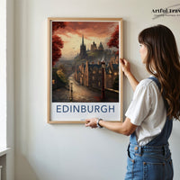 Edinburgh Poster | Scotland Wall Art | UK Decor