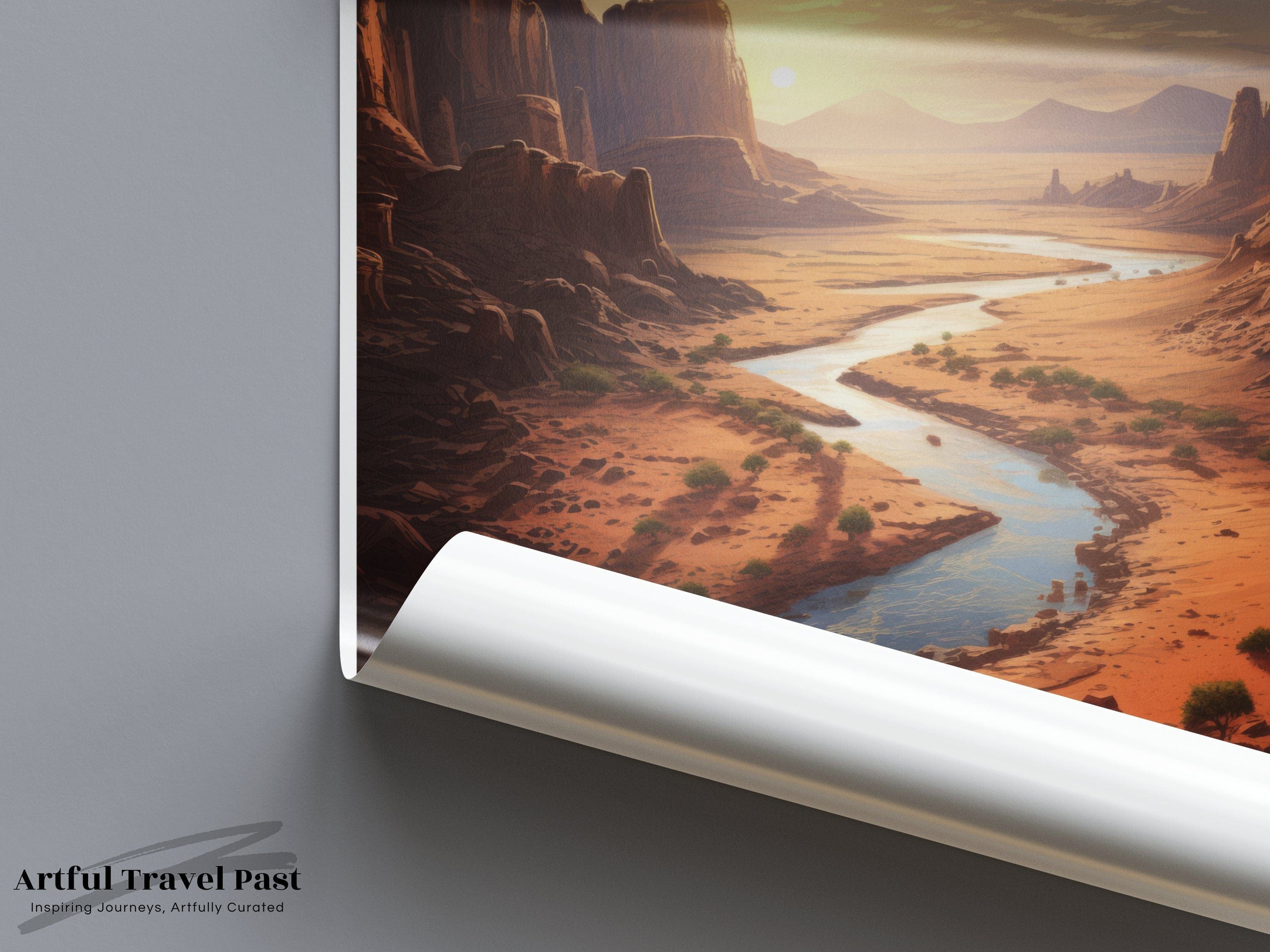 Ennedi Plateau Poster | Chad Wall Art | Africa Decor