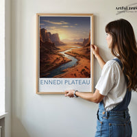 Ennedi Plateau Poster | Chad Wall Art | Africa Decor