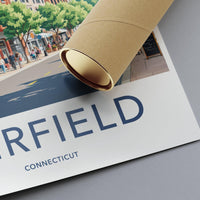 Fairfield Poster | Connecticut Wall Art | America Decor