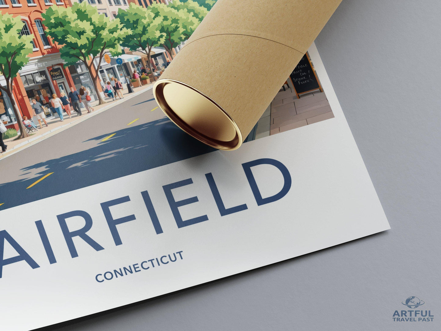 Fairfield Poster | Connecticut Wall Art | America Decor