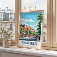 Fairfield Poster | Connecticut Wall Art | America Decor