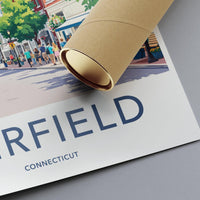 Fairfield Poster | Connecticut Wall Art | America Decor