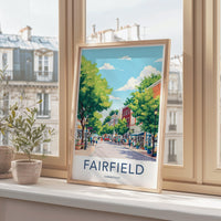 Fairfield Poster | Connecticut Wall Art | America Decor