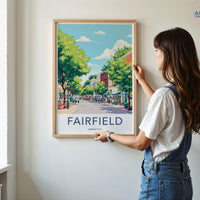 Fairfield Poster | Connecticut Wall Art | America Decor