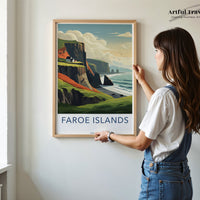Faroe Islands Poster | Nordic Coast | Denmark Wall Art