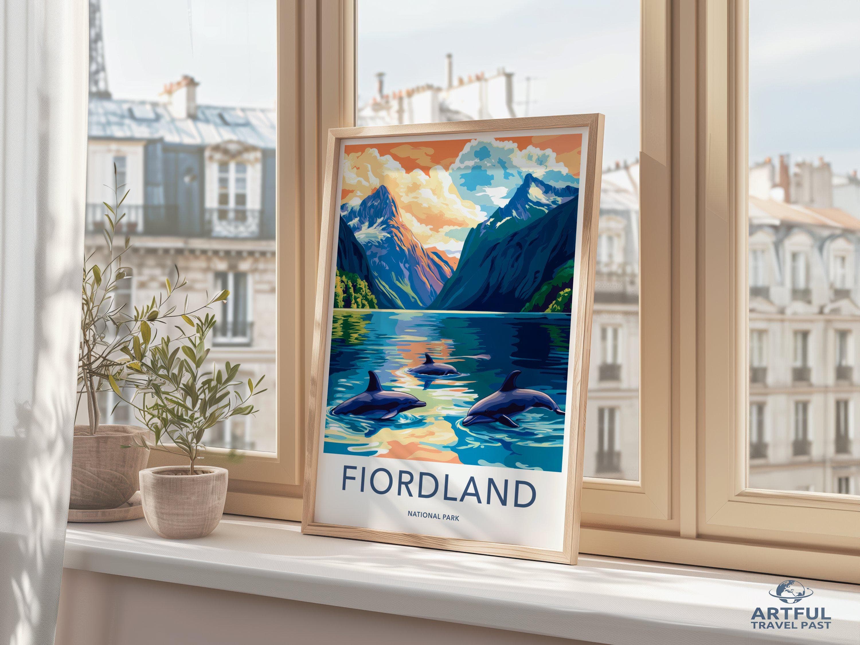 Fiordland National Park Poster | New Zealand Wall Art