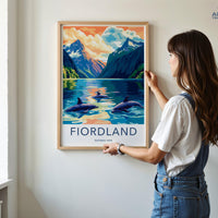 Fiordland National Park Poster | New Zealand Wall Art
