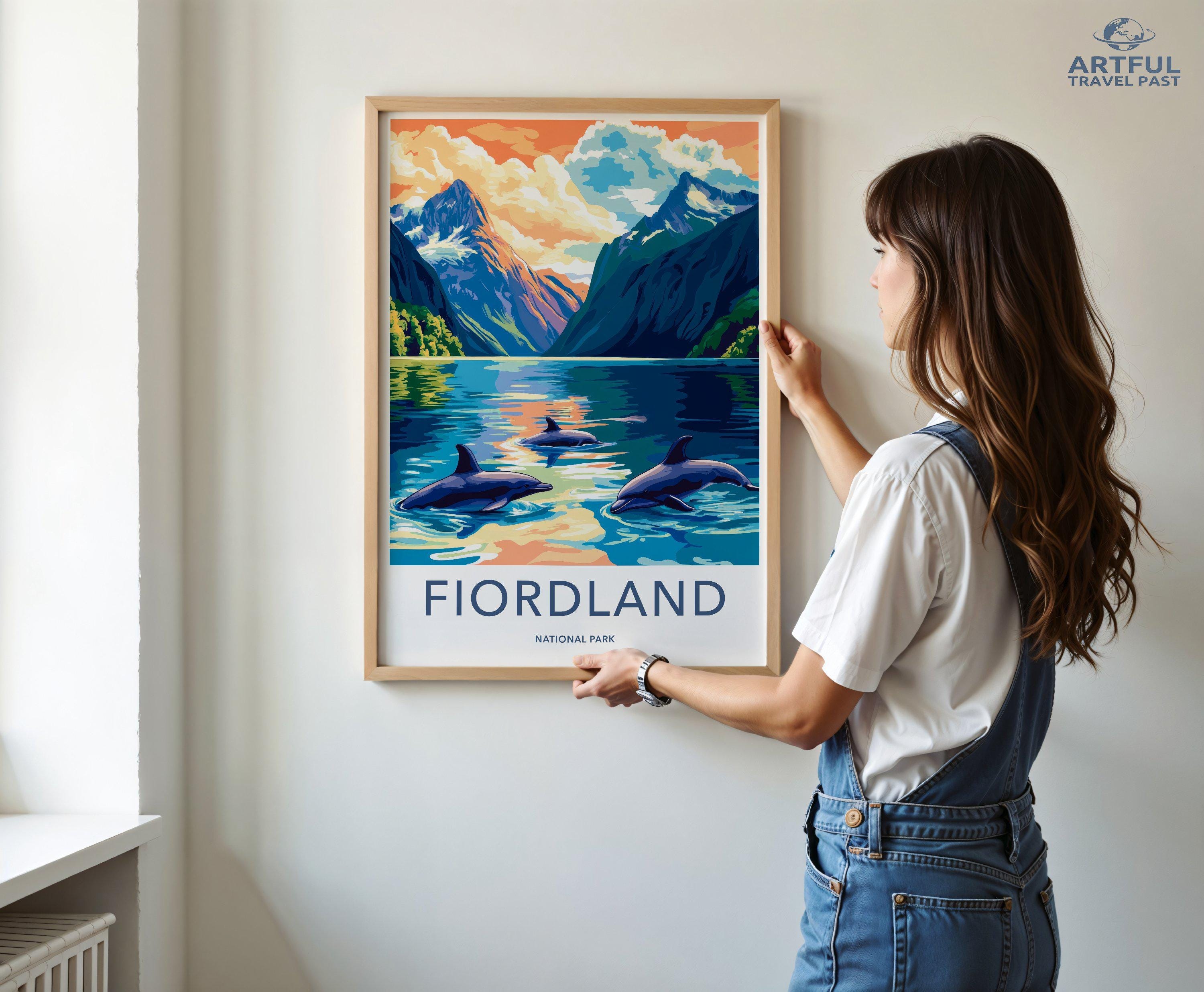 Fiordland National Park Poster | New Zealand Wall Art