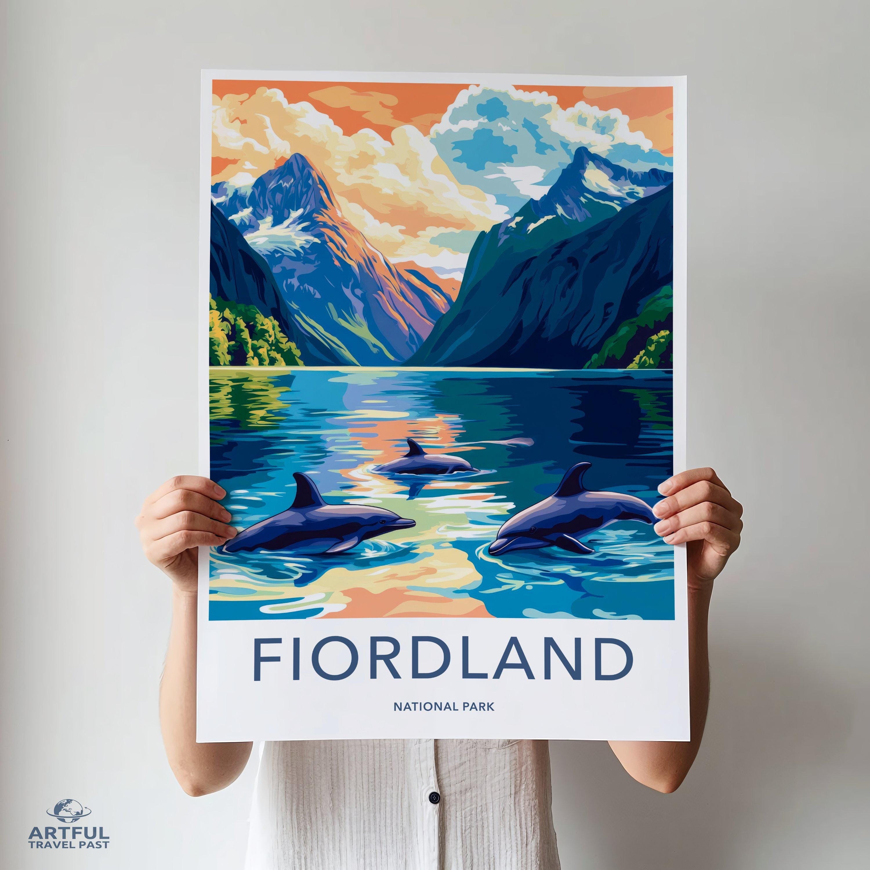 Fiordland National Park Poster | New Zealand Wall Art