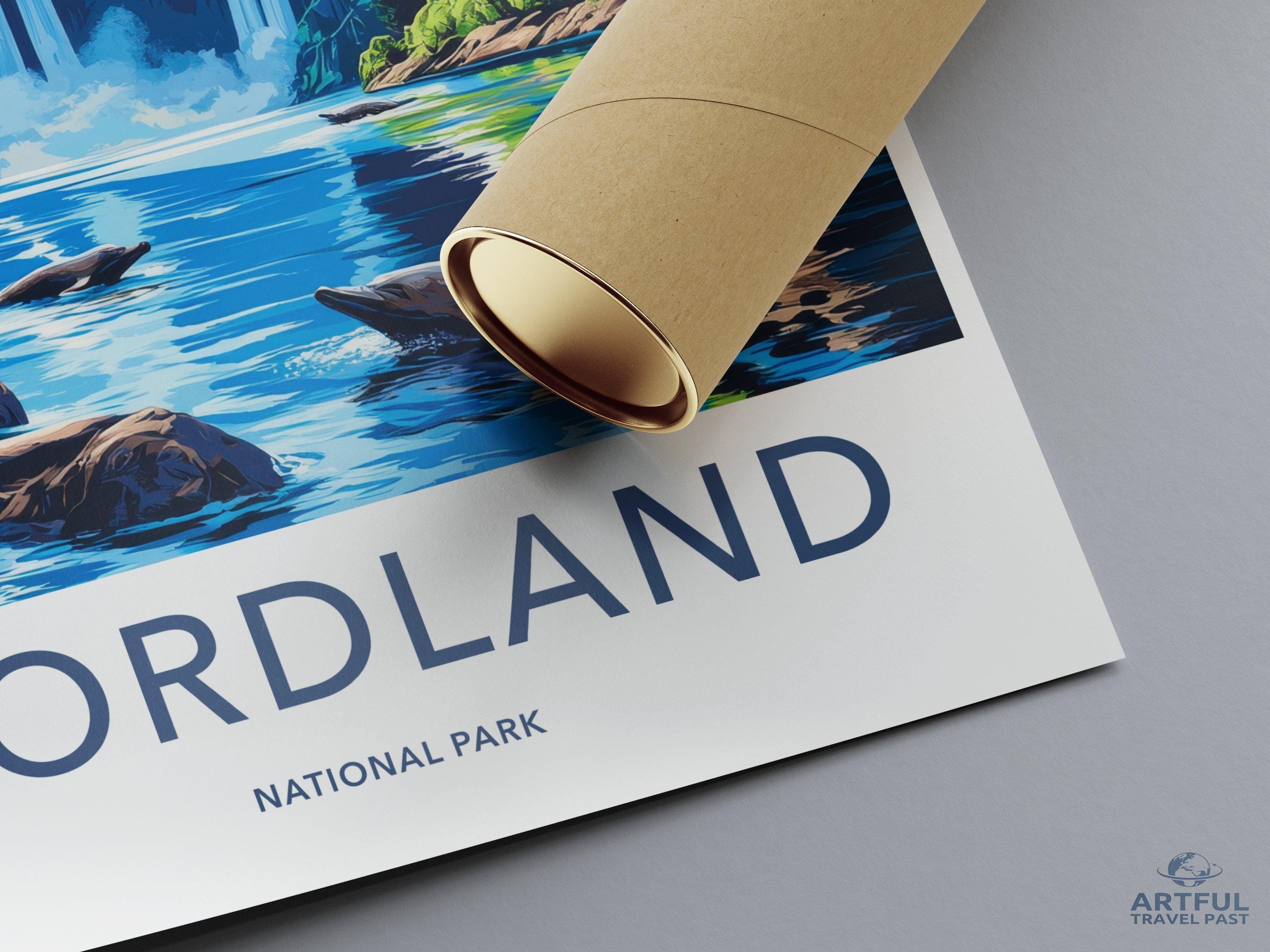 Fiordland National Park Poster | New Zealand Wall Art