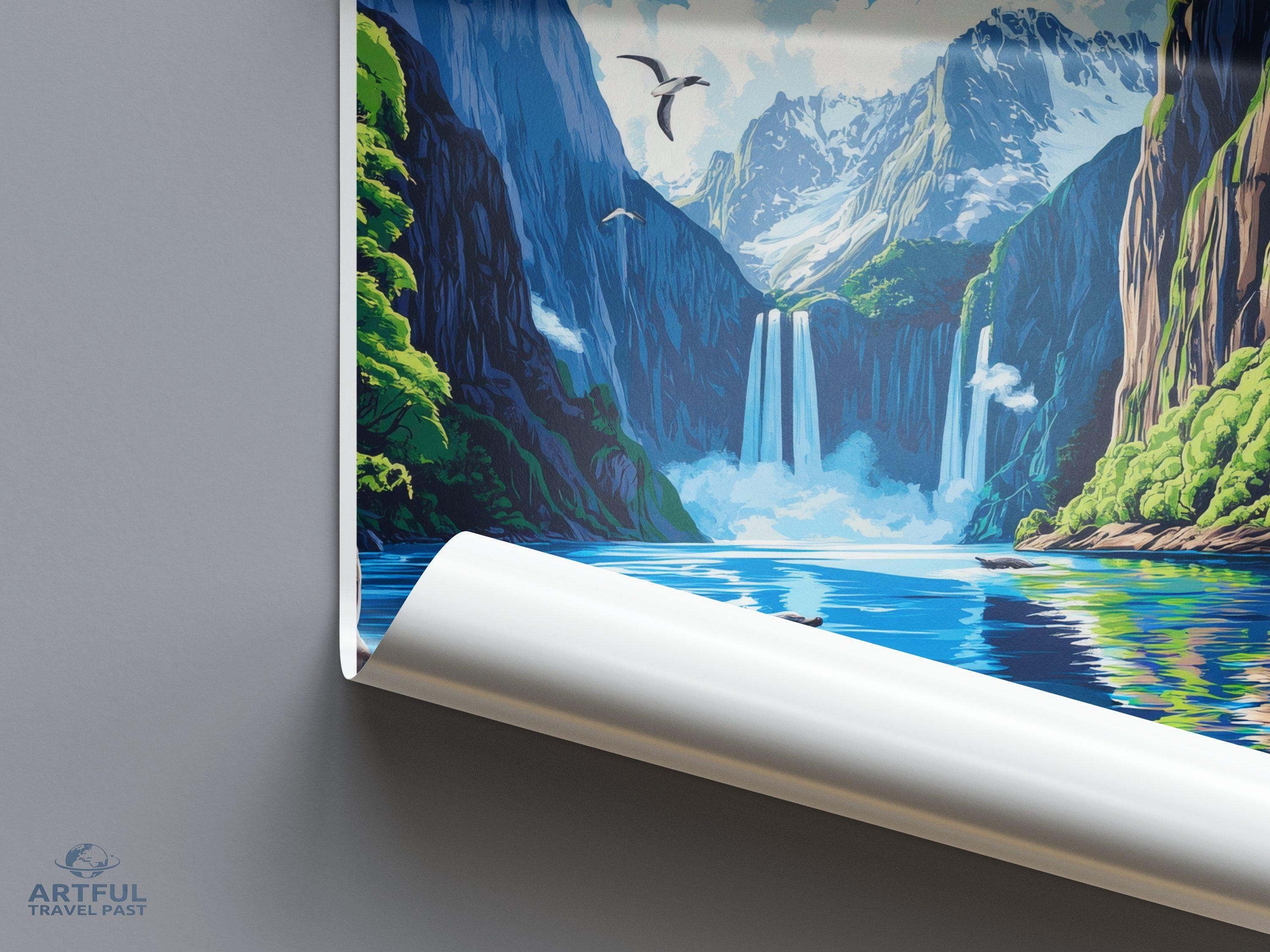 Fiordland National Park Poster | New Zealand Wall Art