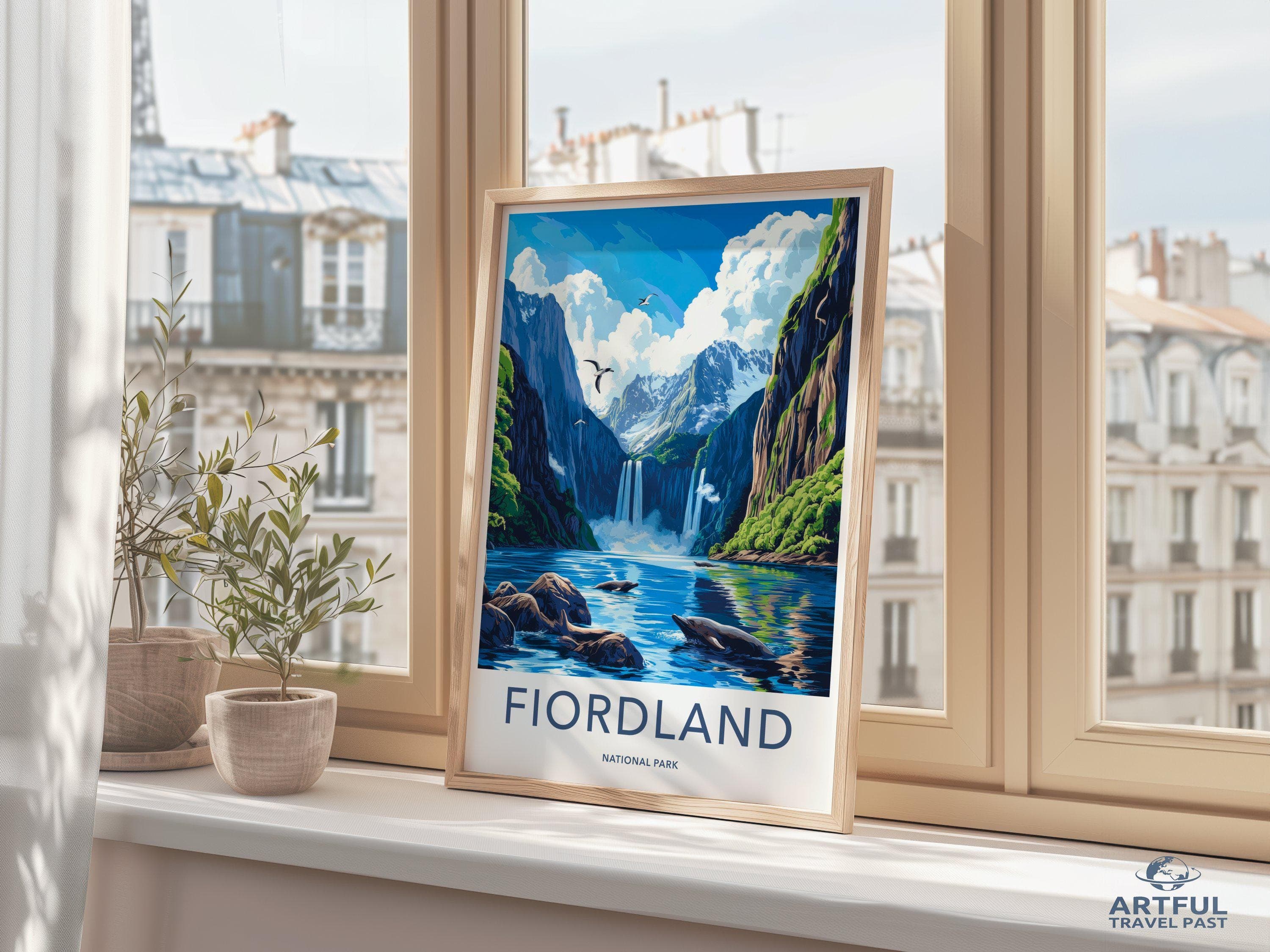 Fiordland National Park Poster | New Zealand Wall Art