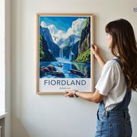 Fiordland National Park Poster | New Zealand Wall Art