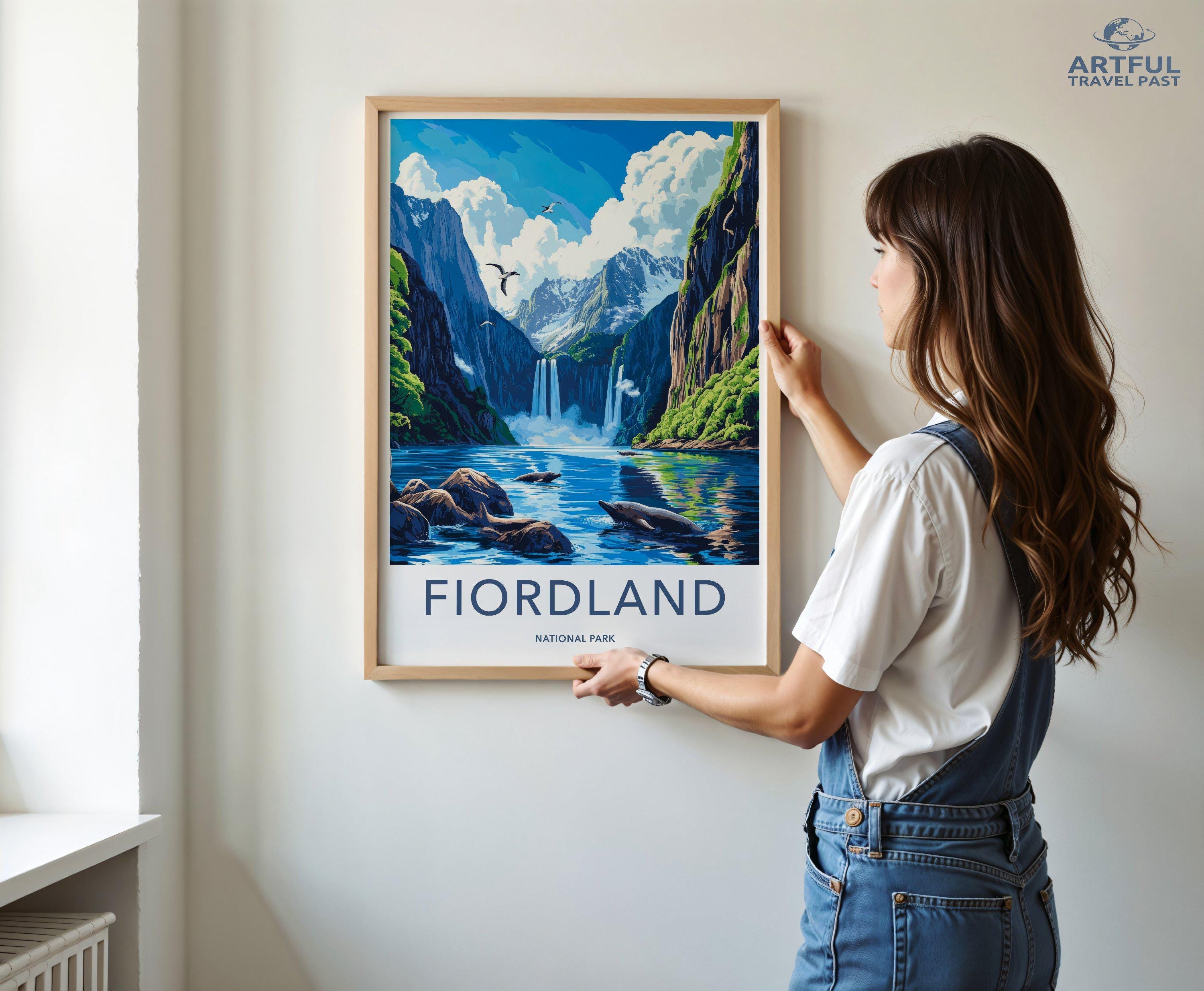 Fiordland National Park Poster | New Zealand Wall Art