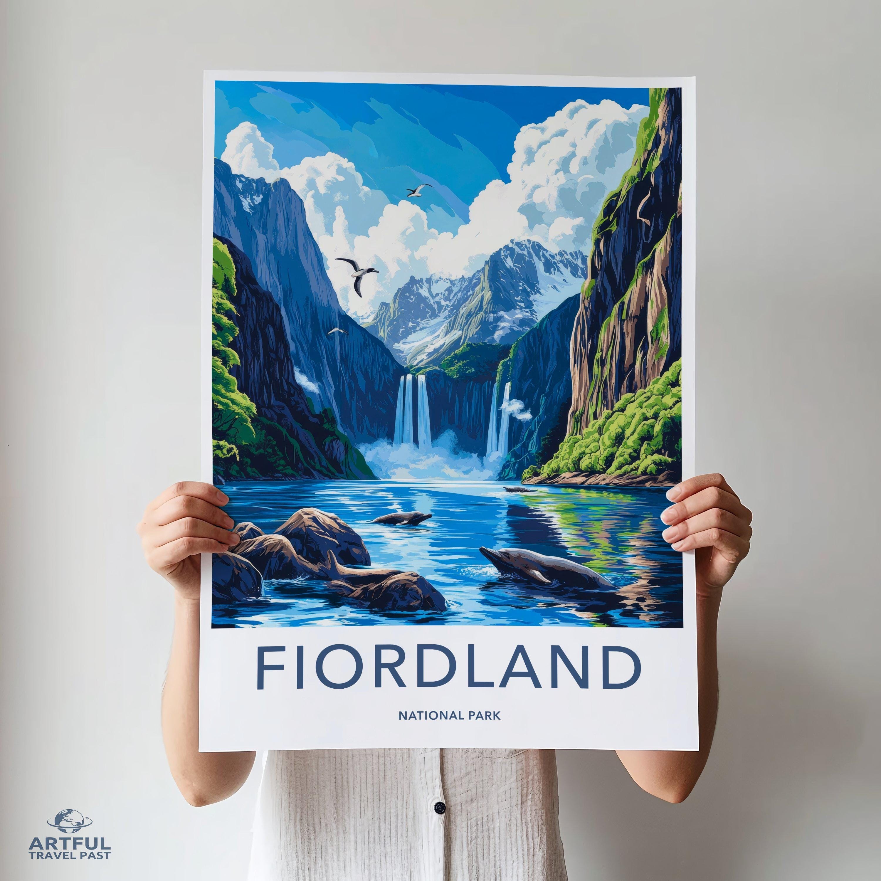 Fiordland National Park Poster | New Zealand Wall Art