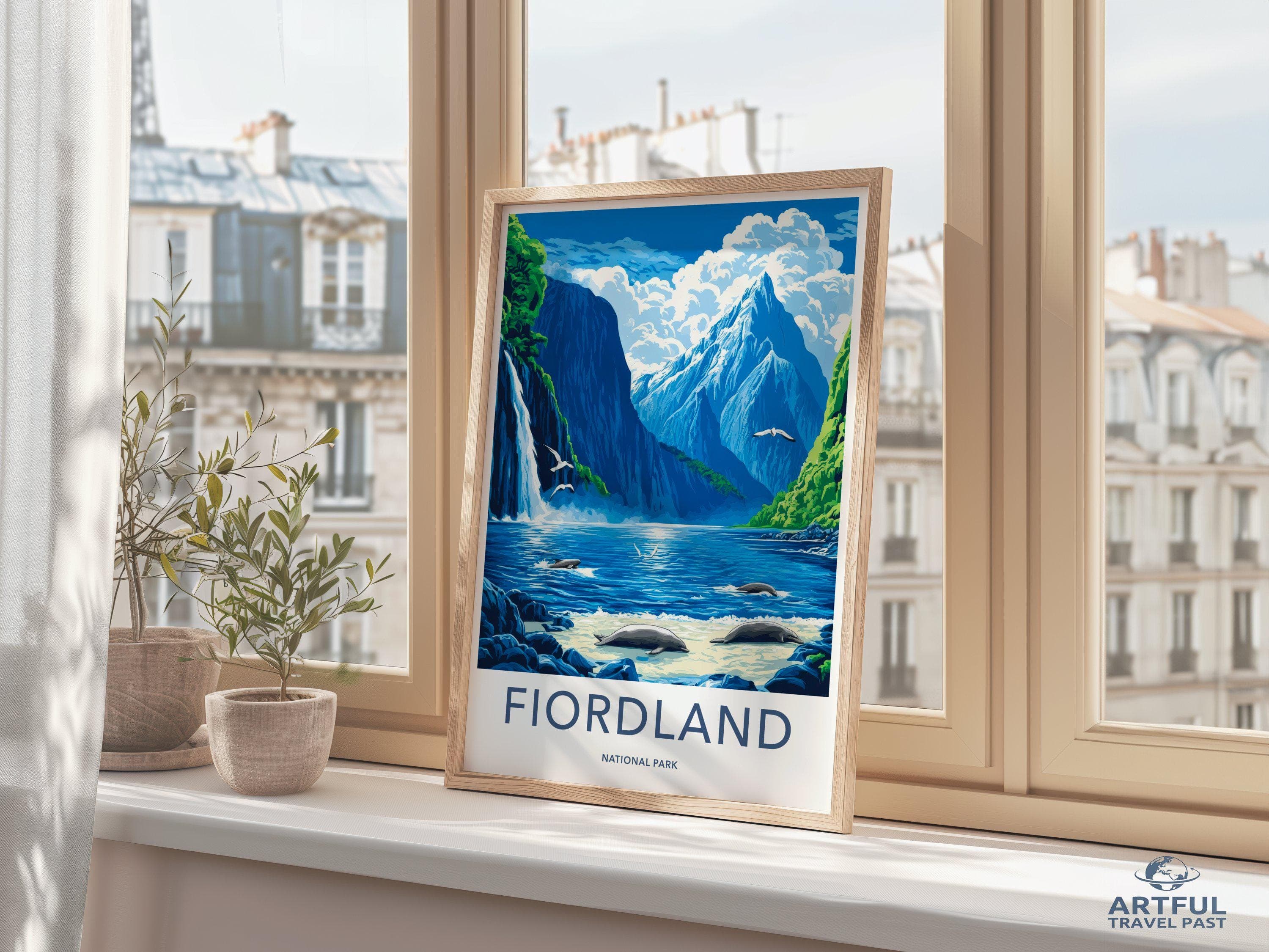 Fiordland National Park Poster | New Zealand Wall Art