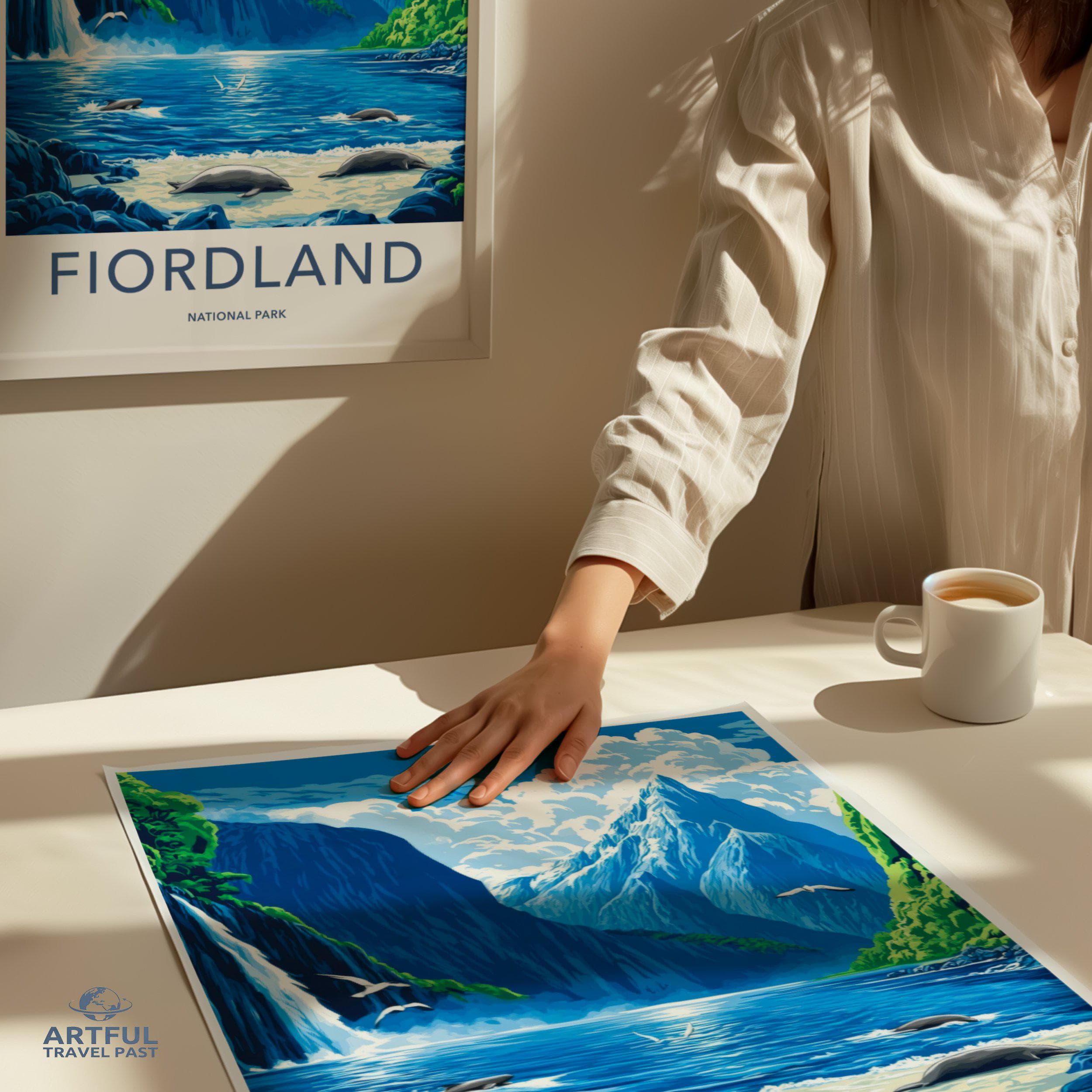 Fiordland National Park Poster | New Zealand Wall Art