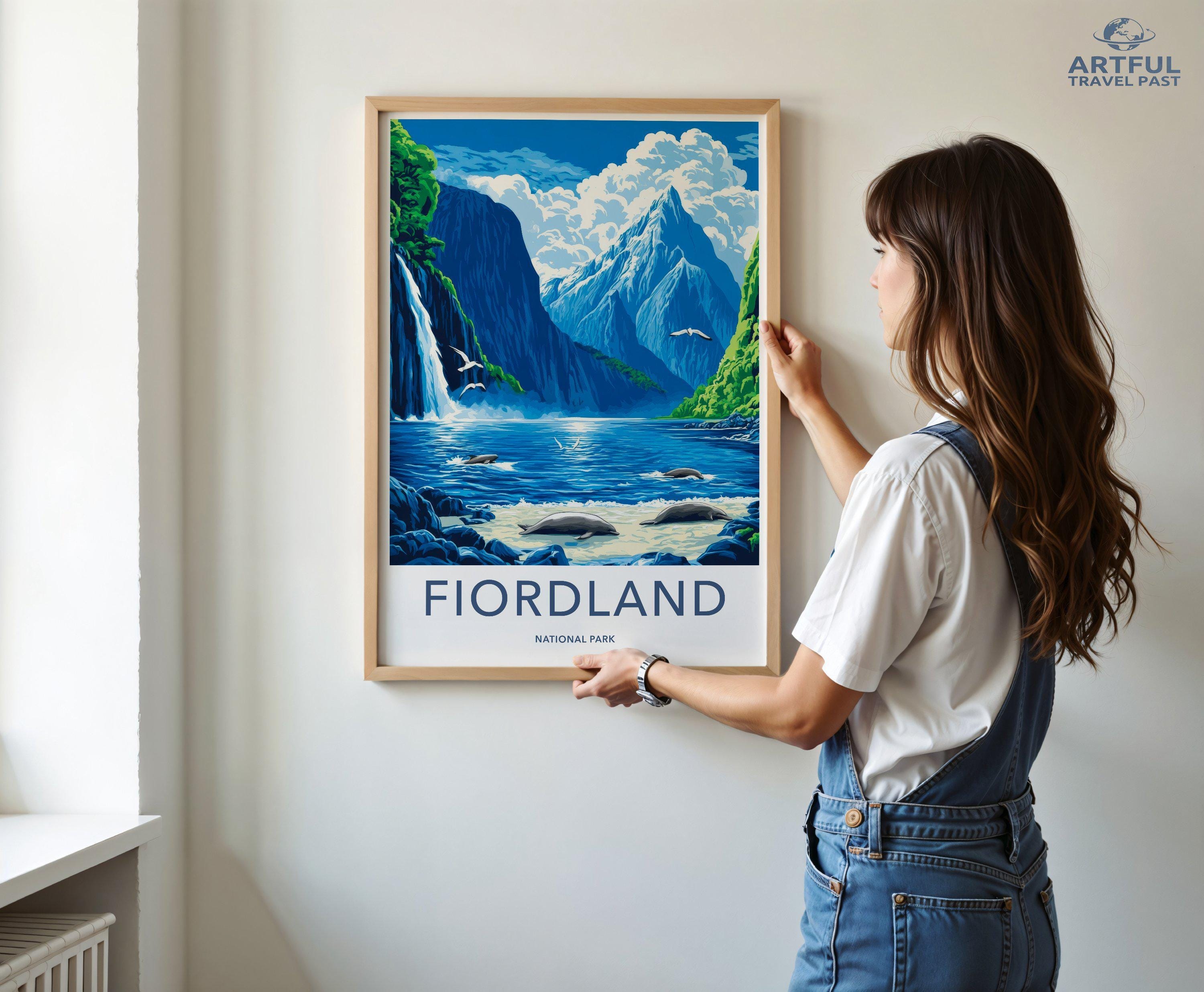 Fiordland National Park Poster | New Zealand Wall Art