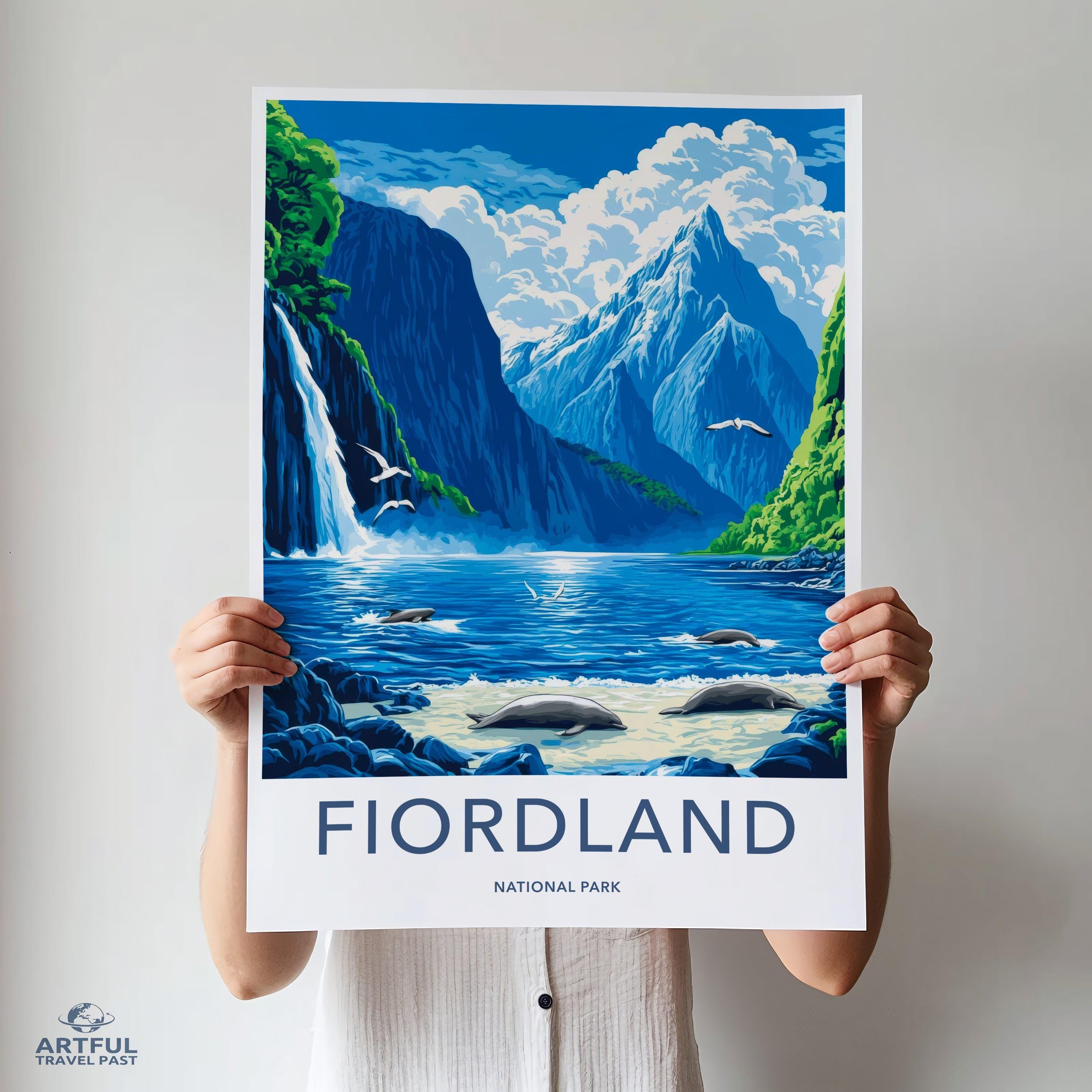 Fiordland National Park Poster | New Zealand Wall Art