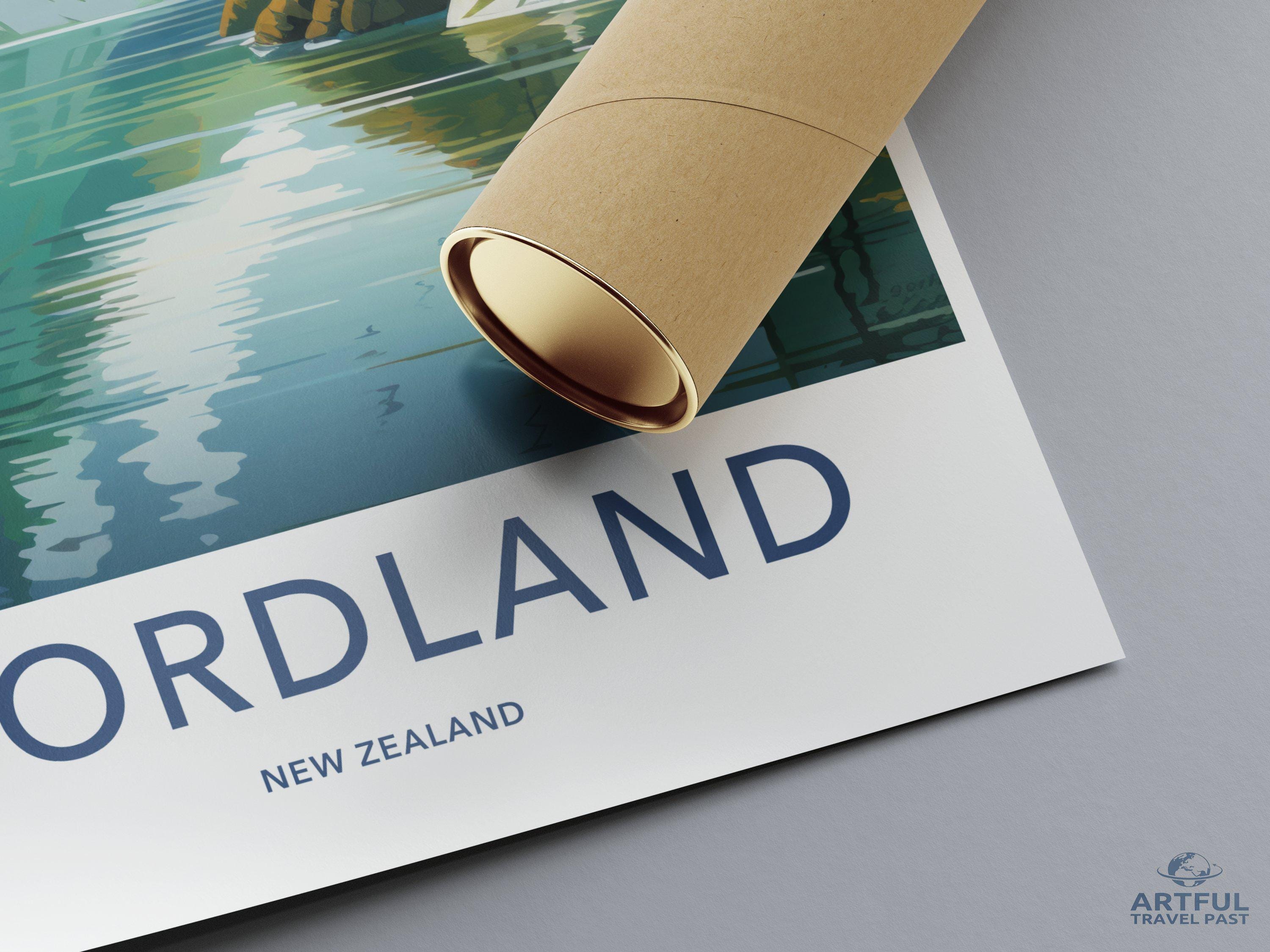 Fiordland National Park Poster | New Zealand Wall Art