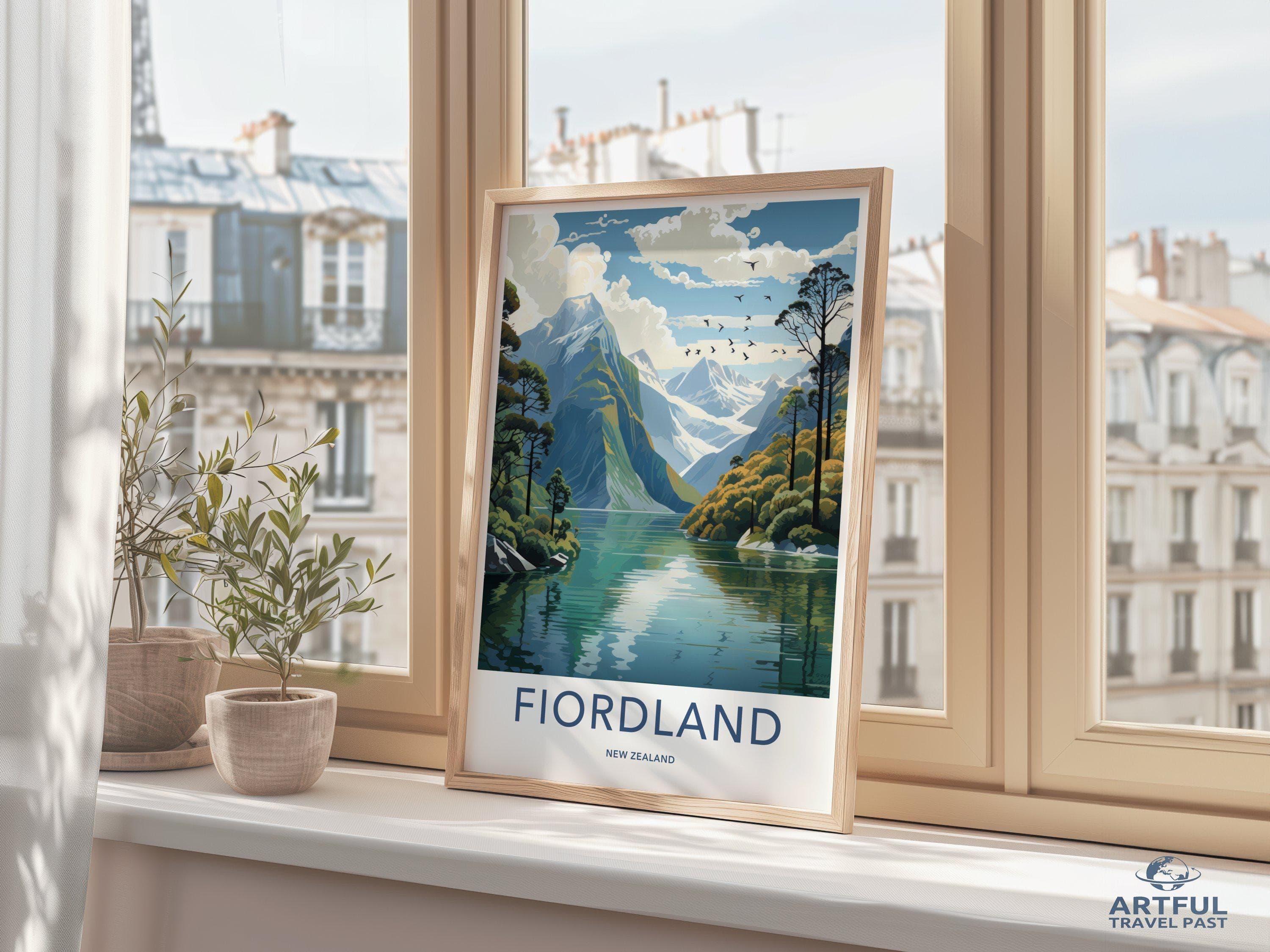 Fiordland National Park Poster | New Zealand Wall Art