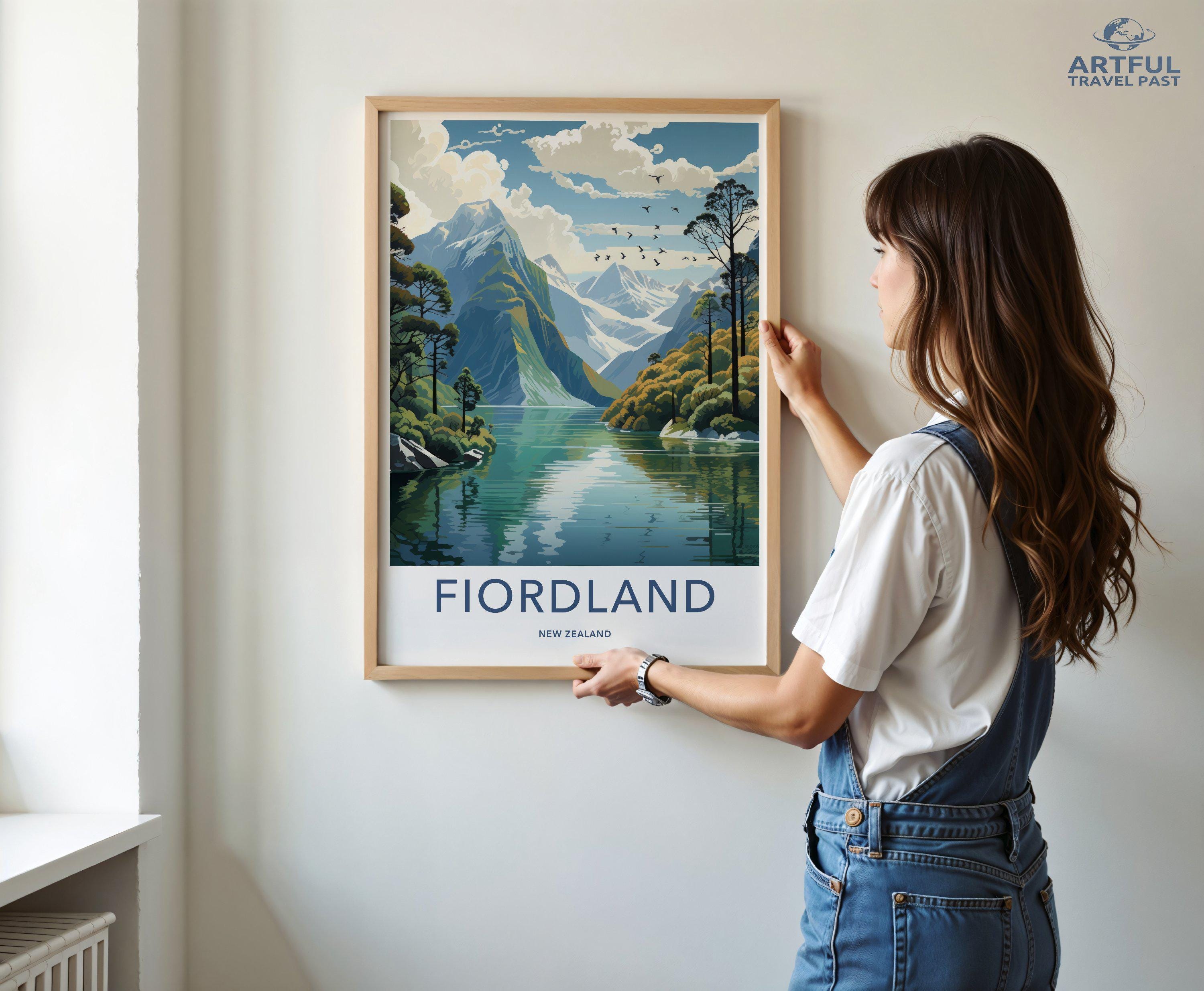 Fiordland National Park Poster | New Zealand Wall Art