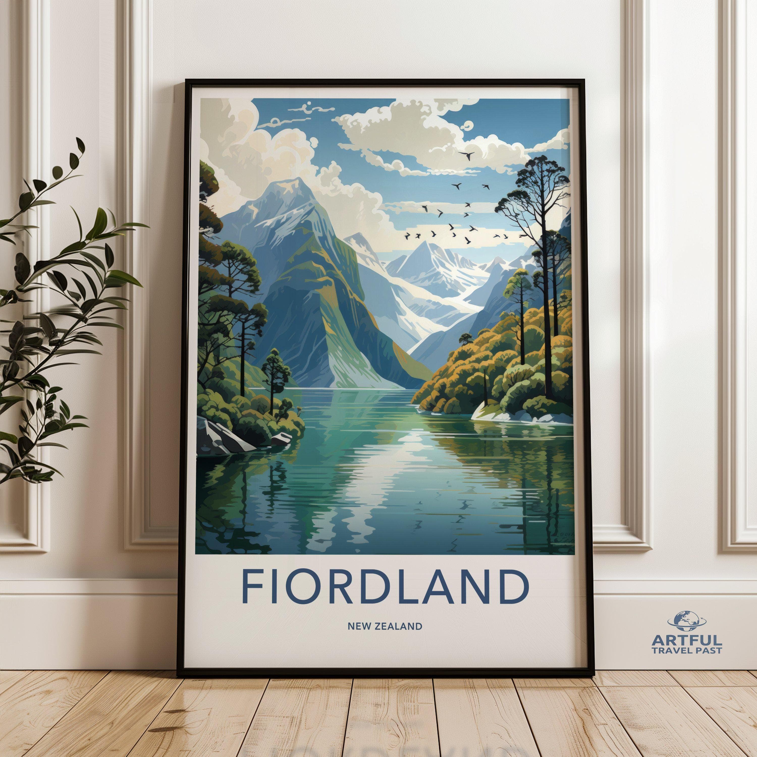 Fiordland National Park Poster | New Zealand Wall Art