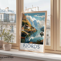 Fjords Poster | Norway Wall Art | Scandinavia Decor