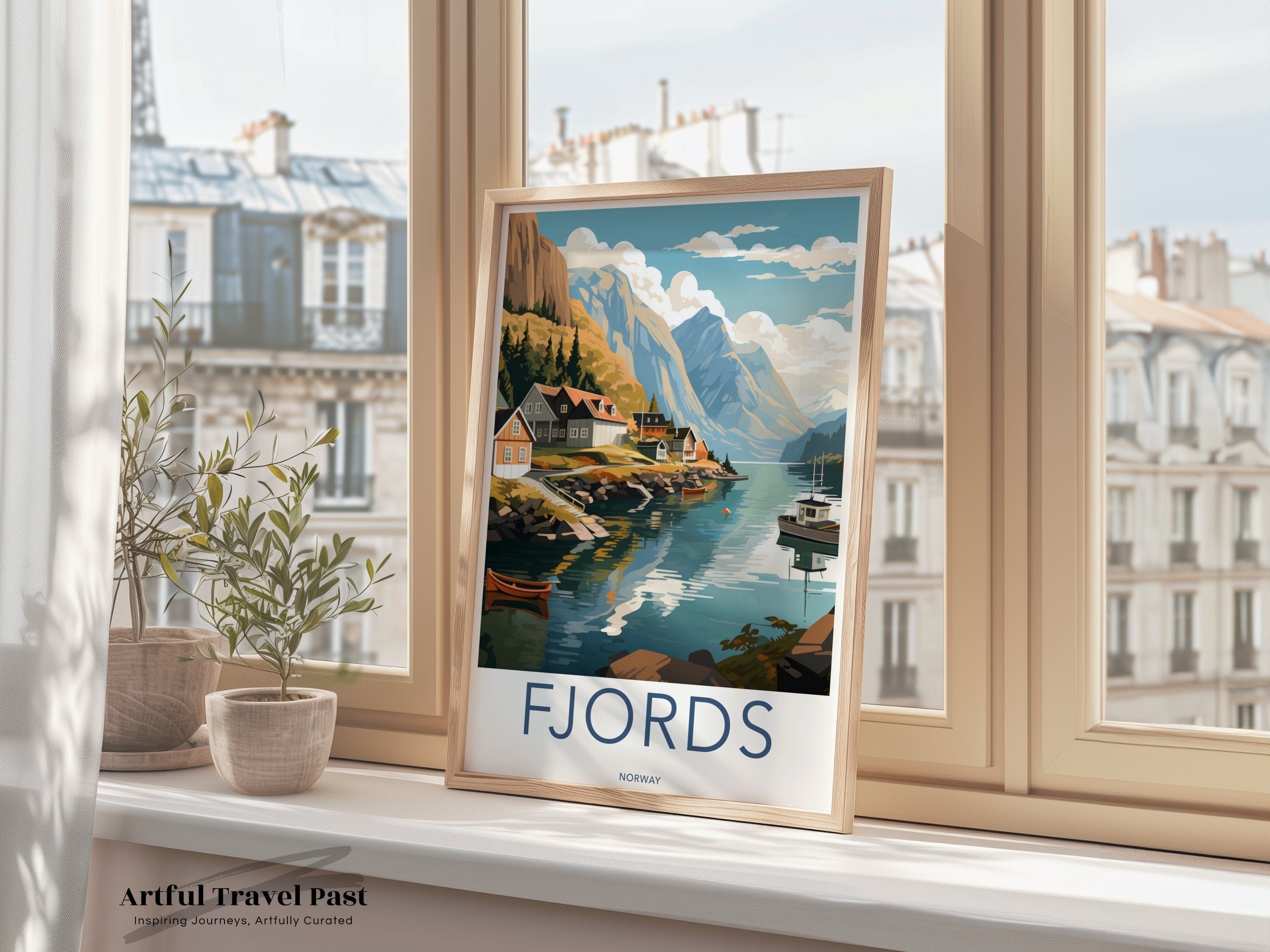 Fjords Poster | Norway Wall Art | Scandinavia Decor