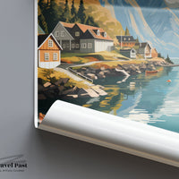 Fjords Poster | Norway Wall Art | Scandinavia Decor