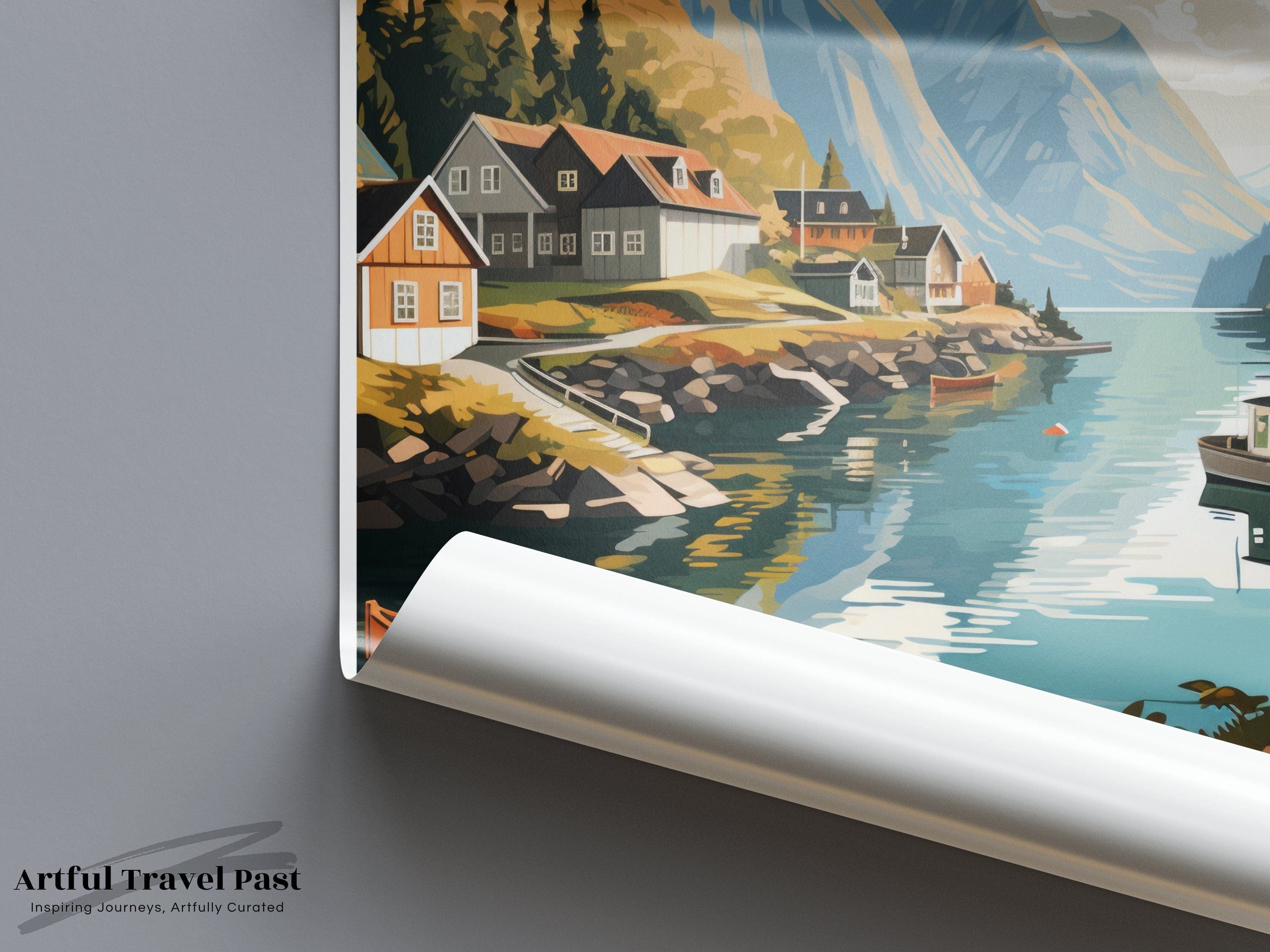 Fjords Poster | Norway Wall Art | Scandinavia Decor