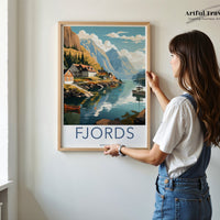 Fjords Poster | Norway Wall Art | Scandinavia Decor