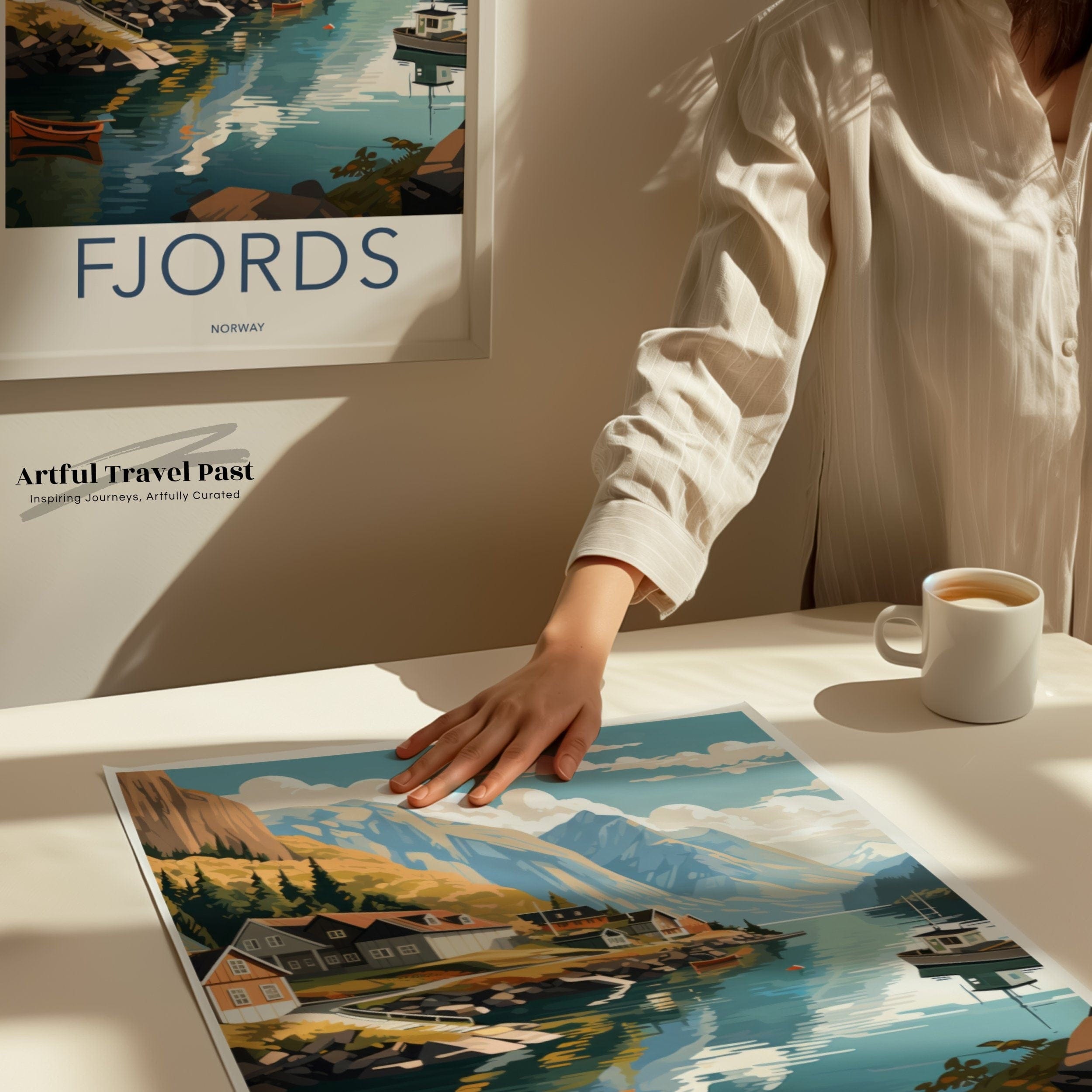 Fjords Poster | Norway Wall Art | Scandinavia Decor