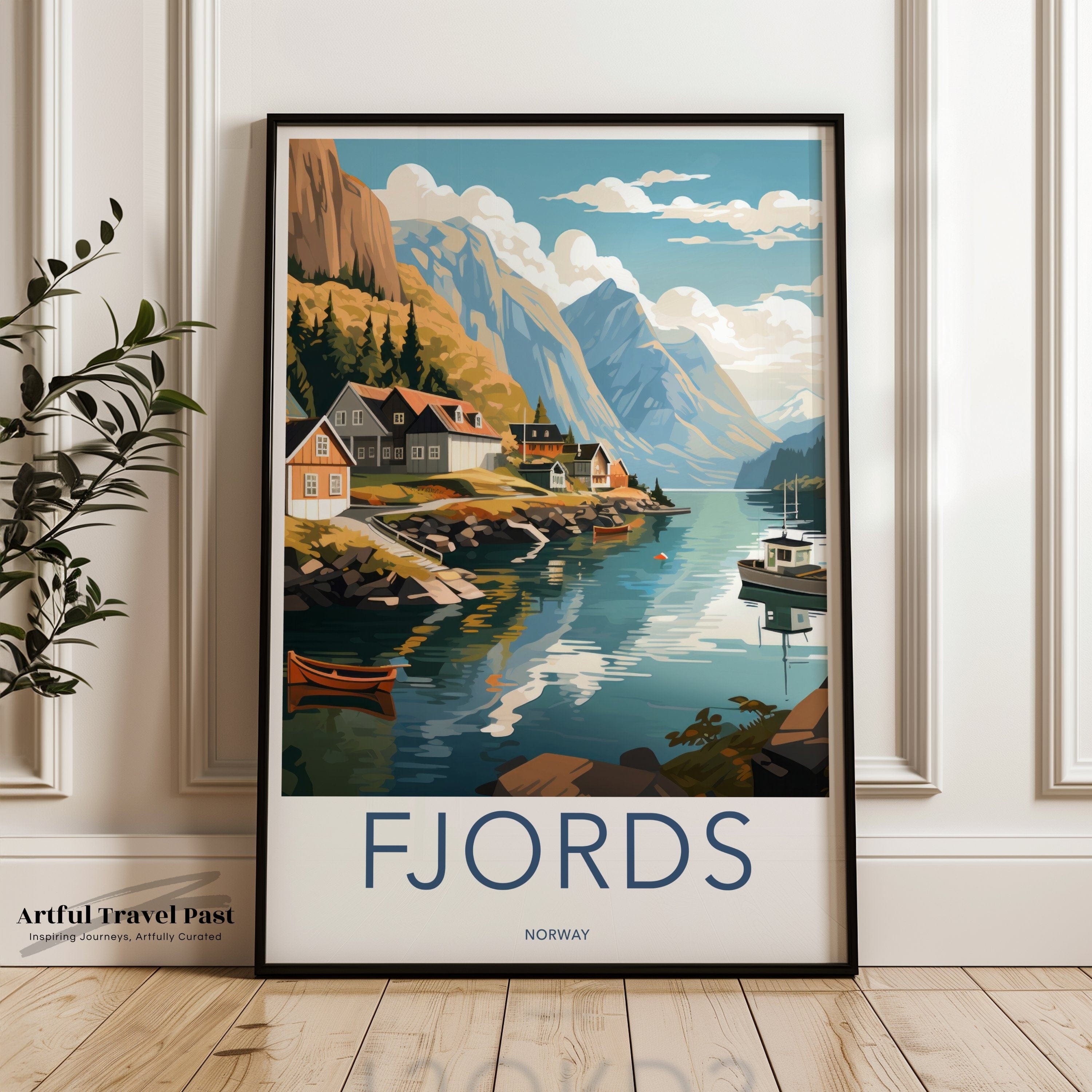 Fjords Poster | Norway Wall Art | Scandinavia Decor
